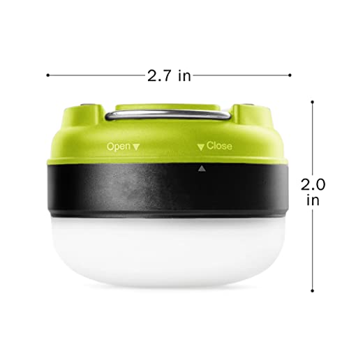 Waterproof 2 Pack LED Camping Lantern - Battery Powered LED Lantern, Perfect Mini Lantern Light with Magnetic Base for Hurricane Emergency, Outdoor, Hiking, Home and Car