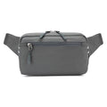 Mini Hiking Waist Bag, 3-Pocket 1.7L RFID Blocking Fanny Pack for Men Women - color: Grey
