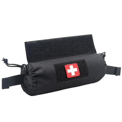 WYNEX Tactical First Aid Drop Dump Pouch, Medical Trauma Roll Up Drop Pouch - color: Black