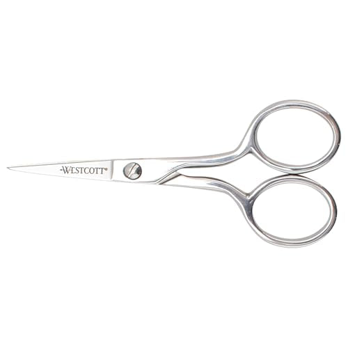 Westcott 4in Forged Paper and Fabric Scissors, Precision Scissors for Embroidery Detail, Sewing and Crafts - size: 4-Inch Straight