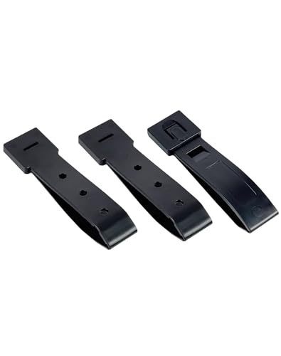 Durable Tactical Molle System Tactical Clips Strap 3 Pack - size: 3 inch-Black