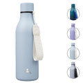 Konokyo 18 oz Insulated Stainless Steel Metal Water Bottle with Strap - color: Candy Blue, size: 18 Ounces