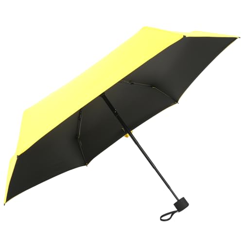 GAOYAING Compact Travel Umbrella with Case Sun&Rain Lightweight Small and Compact Suit for Pocket 34 Inches - color: Yellow, size: 34 Inches