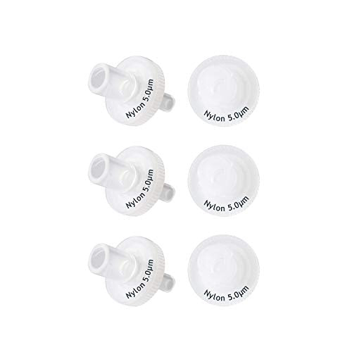 Syringe Filters 13mm Diameter 5.0μm Pore Size with Hydrophilic Nylon Membrane for Laboratory Filtration by Allpure Biotechnology [Pack of 100] (Nylon, 5.0 μm) - size: [13mm & 5.0μm]