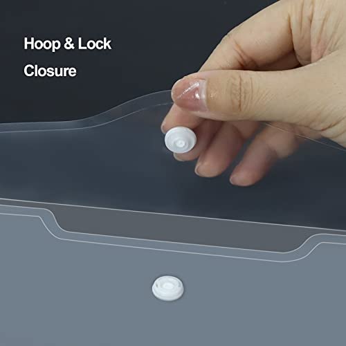 10 Pack Clear PP Snap Envelopes,4.13×7.87 Inch | Cash Receipt Storage, Waterproof & Lightweight, Tear Resistant PP Material, Snap Closure, For Office, Home & Business Trip - size: 4.13 * 7.87 inch