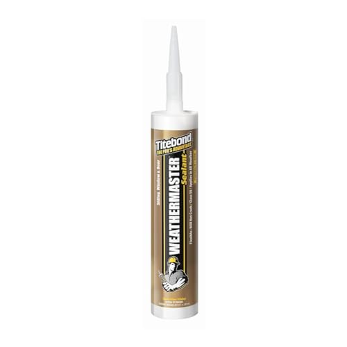 Titebond WeatherMaster Sealant, Clay – Polymer Exterior Caulk for Windows, Doors, Siding & Trim, Flexible, UV-Resistant, Paintable in 1 Hour, Low VOC – 44601, 9.5 Oz. Cartridge - size: 9.5 Oz., style: 44601, Clay