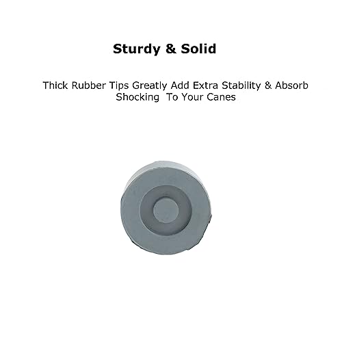 4 Pack Quad Cane Tips 5/8 Inch Heavy Duty Walking Cane Rubber Tips Replacement Sturdy Metal Washer Reinforced Rubber Feet for Quad Cane, Walking Stick and Furniture with 5/8'' Bottom Leg Foot, Black - color: Black Quad Cane Tips 5/8 Inch