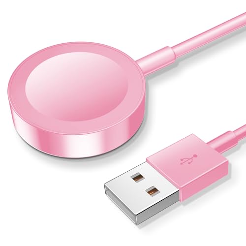 2026 Upgraded Magnetic Fast Charging Cable for Apple Watch Charger - color: Pink, size: 1.0M