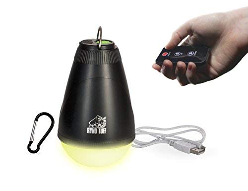 Ryno Tuff Camping Lights - LED Camping Lanterns with Remote Control - USB Rechargeable Light with Bright LED Camping Lamp and Mosquito Repellent Yellow Light Options - Waterproof Tent Light