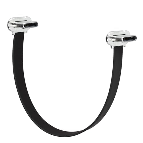 90 Degree USB C Short Flat Cable Dual Angle USB C Male to Male PD 65W Fast Charge Data Cord for Power Banks Phone Tablet(75mm/2.9in) - size: 2.9 inches