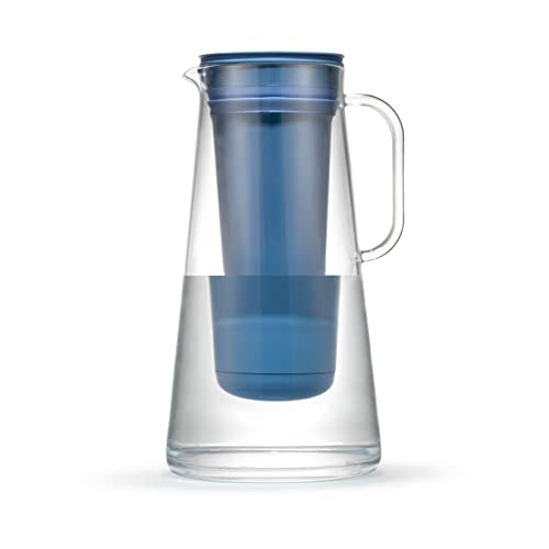 LifeStraw Home – Water Filter Pitcher, 10-Cup, Stormy Blue, BPA Free Designed for Everyday Protection Against Bacteria, parasites, microplastics, Lead, Mercury, PFAS and a Variety of Chemicals - color: Stormy Blue, size: 10-Cup