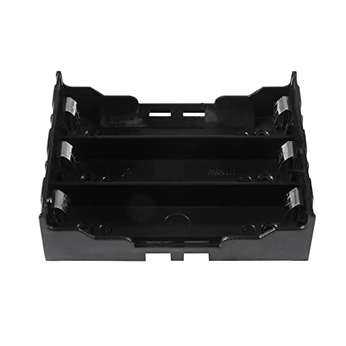 6pcs 18650 Battery Case Holder 3 Slots X 3.7V 18650 Battery Storage Box, in Parallel Black Plastic Batteries Clip Box with Pin for DIY Parallel or Series Circuit PCB Projects - color: 6pcs 18650 Battery Case Holder 3 Slots