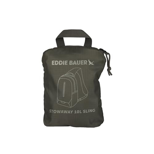 Eddie Bauer Stowaway Packable Sling Bag | Foldable | Travel | Outdoor | Lightweight | Compact | Everyday Carry | Ripstop Nylon | 10L - Spruce Green - color: Spruce Green