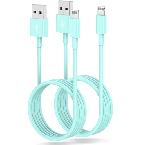 3ft iPhone Charger Apple MFi Certified, Apple Lightning to USB Cable 3 Feet,Fast Apple Charging Cable Cord 3 Foot for iPhone 14 Pro Max/13/13 Mini/13 Pro/12/11 Pro/11/XS MAX/XR/8/7/6s/5S/iPad - color: 2PACK-Blue