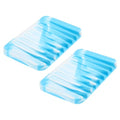uxcell 2 Pcs Self Draining Silicone Soap Dish, Soap Tray with Drainage for Bathroom Shower Kitchen Sink, 4.5" x 3.1" x 0.4", Blue/White - color: Blue/White