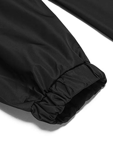 COOFANDY Men's Long Raincoat Ligtweight Rain Jacket Waterproof Outdoor Jackets with Hood - color: Black, size: Small