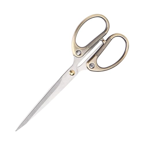 6.3" All Stainless Steel Office Scissors,Ultra Sharp Blade Shears,Sturdy Sharp Scissors for Office Home School Sewing Fabric Craft Supplies Multipurpose Scissor Brassy - color: Brassy, size: 6.3"
