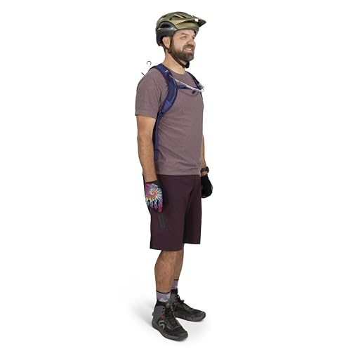 Osprey Berm Biking Backpack with Hydraulics Reservoir - Lightweight Hydration Backpack for Men and Women - color: Botswana Purple Dust Print, style: 2l