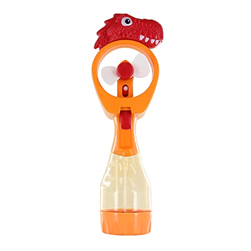 Delightmoon Dinosaur Water Mist Spray Bottle Fan Portable Handheld Mister - Battery Operated (Orange) - color: Orange