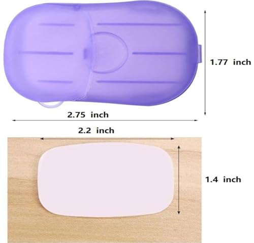 Portable Disposable Lavender Fragrance Paper Soap Sheets, Mini Pocket Hand Cleaner Travel Outdoor Camping Washing Soap Flakes 50 Sheets