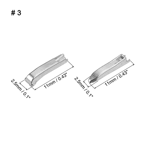 uxcell 20 Sets Double Open Zipper Repair Latch Kits, #3 Insert Pins for Jacket Coat Two-Way Separating Zippers, Silver Tone - color: Silver Tone, size: #3