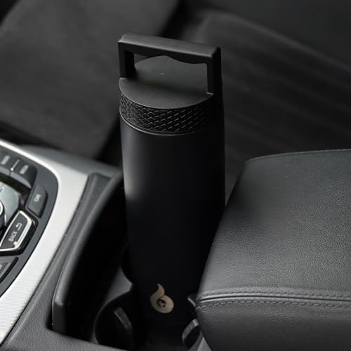 BJPKPK 18oz Insulated Water Bottle Stainless Steel Water Bottle with Handle - color: Black, style: 18oz