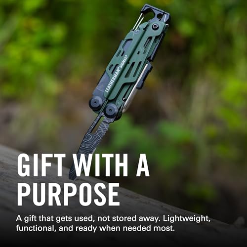 LEATHERMAN Signal 19-in-1 Multi-Tool, Topographical Print | Ferrocerium Fire Starter, Emergency Whistle & Diamond Sharpener, Camping & Survival, Topo Print Design, Made in USA - color: Topographical Print