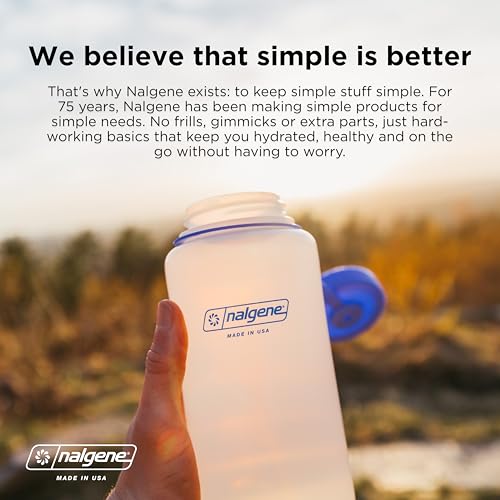Nalgene Sustain 32 oz. Wide Mouth Water Bottle,(Pack of 6) - color: Clear, size: 32 Ounces (Pack of 6)