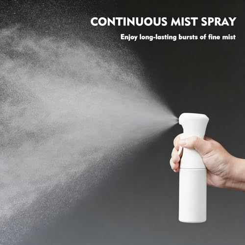 Continuous Spray Bottle for Hair, 6.8 OZ Ultra Fine Mist Spray Bottle - color: Whole White