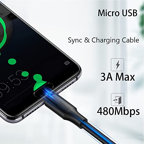 Pocxwa USB-A to Micro Charging Cable, 3.3ft USB 2.0 Charger Cord 1-Pack | Compatible with PS4 Controller, Fire TV Stick, Xbox One S/X, Samsung LG Sony Moto Nokia Old Android Phone & Tablets - size: 3.3Ft, style: 1-Pack