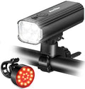 Ascher 1000 Lumens Super Bright Bike Lights for Night Riding, Type-C USB Rechargeable Bike Light Front and Back, 4 Light Modes, Waterproof Bicycle Headlight & Rear Taillight for Road Commuter Cycling