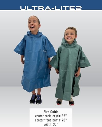 FROGG TOGGS Ultra-lite2 Waterproof, Breathable Rain Poncho - color: Khaki, style: Youth