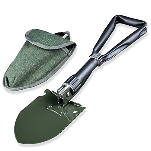 Camping Shovel Folding Spade Multifunction Backpacking Shovel Steel for Outdoor Camping Garden (CL501-46cm)