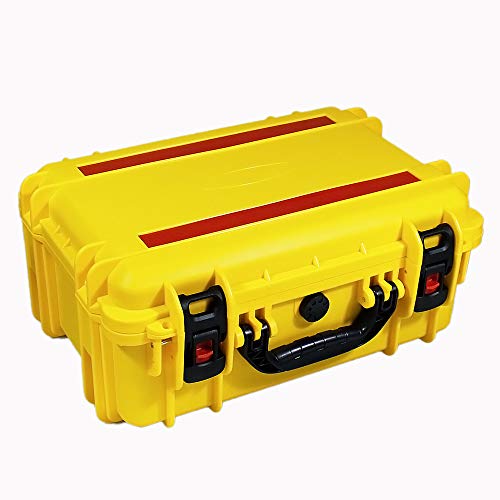 Waterproof Hard Shell Case with DIY Customizable Foam Insert 19 x 14 x 8in - color: Yellow