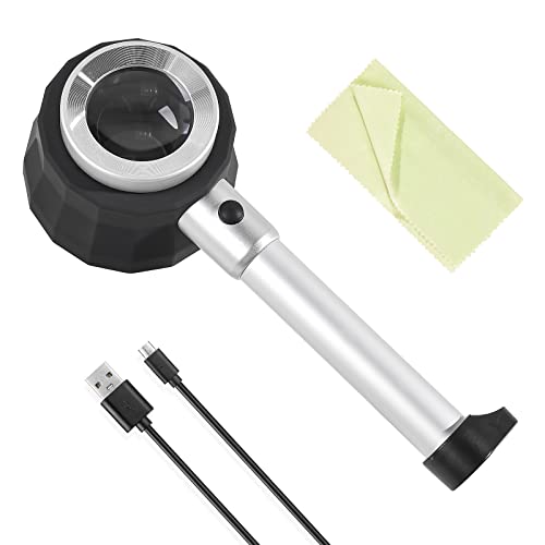 30X Handheld Magnifier Loupe Magnifying Glass Coins Jeweler Supplies - style: 30X-1.41in