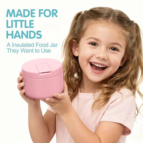 LOHASOK Kids Insulated Thermo for Hot Food Soup, 12oz - color: Light Pink, size: 12 ounces