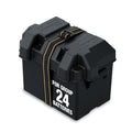 Attwood 9069-1 Standard Non-Vented Battery Box with Mounting Strap, Fits Group 24 Batteries, Black | Rugged battery storage designed for dependable onboard power protection - size: Group 24 Batteries, style: Powerguard 24 – Non-vented