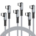 Right Angle USB C to USB C Cable 3FT 3Pack 65w - color: Grey and White, size: 3FT