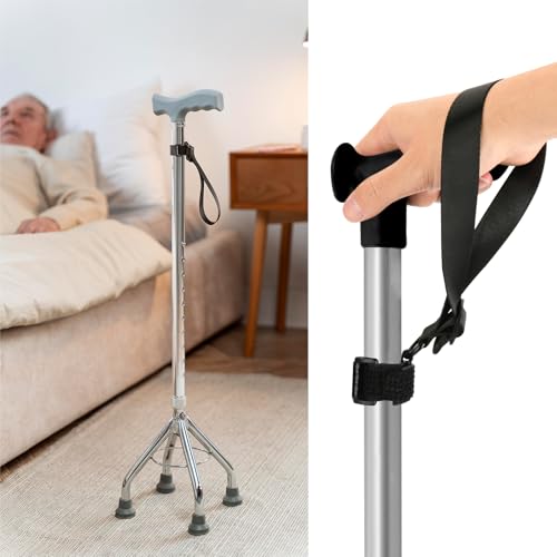 Beautyflier 2 Pack Universal Walking Stick Wrist Strap, Adjustable Anti-Drop Wrist Strap for Walking Canes or Sticks, Stylish and Comfortable Walking Cane Cords, Black