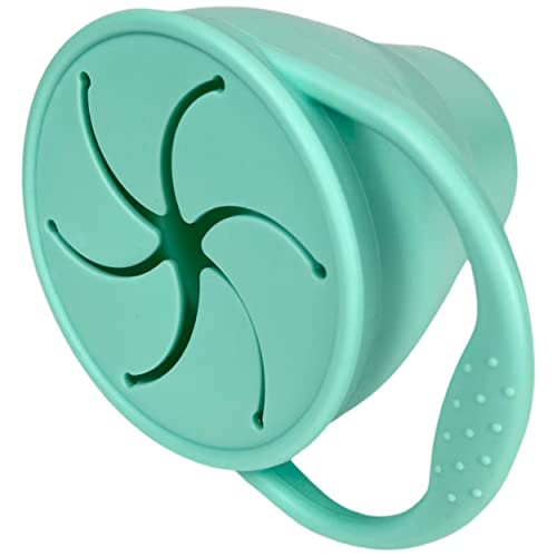 BraveJusticeKidsCo | Snack Attack Snack Cup | Collapsible Silicone Snack Container | Toddler and Baby Snack Catcher Lid (Island Paradise) - color: Island Paradise