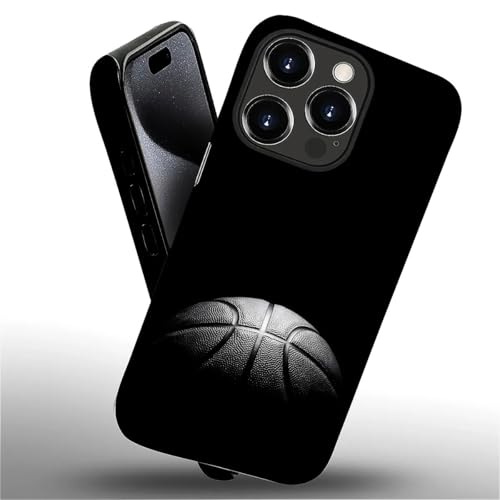 SmaMZ for iPhone 16 Pro Max Case, T2 Basketball Shockproof Rugged Cover Dual Layer Soft TPU Hard PC Bumper Case Design for iPhone 16 Pro Max - color: Basketball
