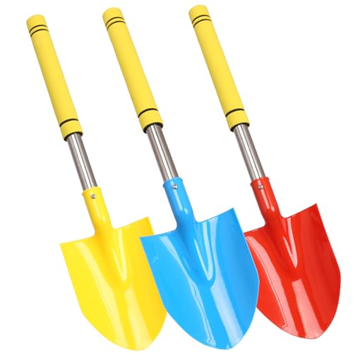 Heavy Duty Beach Shovels, 26in 3PC Thickened Metal Sand Shovel