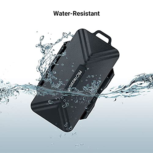 PROfezzion Memory Card Case for 12 CFexpress Type-A and 12 SD SDHC SCXC | 24 Slots Memory Card Holder, Water-Resistant & Anti-Shock, Hard Shell with Rubber Interior, Compact & Easy Carrying - color: Black - 24 Slots