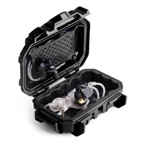 Evergreen | in Ear Monitor Protective Cases for IEM - Compatible with KZ ZS10 Pro, ZST, ZEX, AS10, AS16, ZSN Pro X, YINYOO, TANGZU, Moondrop, Shure SE215, Sennheiser, Airpods (52 Black) - color: Black, size: 52