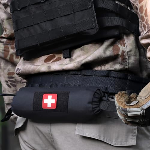 WYNEX Tactical First Aid Drop Dump Pouch, Medical Trauma Roll Up Drop Pouch - color: Black