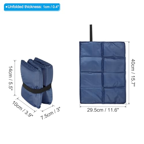 Generic 15.7" x 11.6" x 0.4" Foldable Hiking Seat Pad, 2 Pack Cushion Sitting Pads Foam Mat Ultralight Waterproof for Outdoor Camping Picnic Stadium, Navy Blue