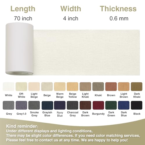 Gheeidau Canvas Repair Tape 4×70 Inch Waterproof Self-Adhesive Fabric Repair Patch for Repairing Boat Covers,Tents,Patio Umbrellas,Car Seats,Luggage,Sofas.(White) - color: White, size: 4"×70"