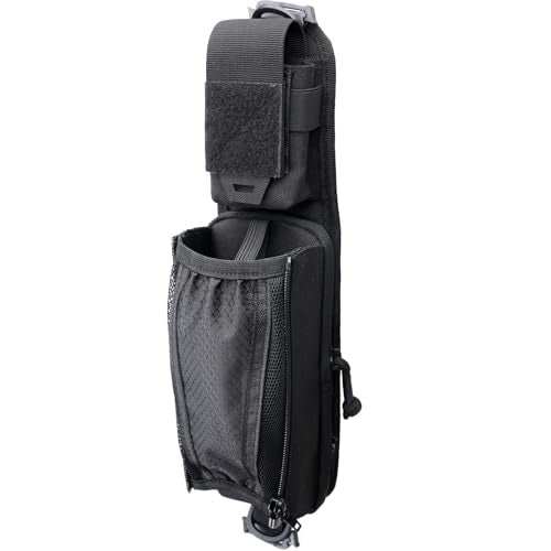 WYNEX Molle Backpack Shoulder Strap Pouches of Water Bottle Pouch Version | Tactical Accessories Backpack Strap Pouch Water Bottle Carrier Holder Molle Accessories for Backpacks - color: Black