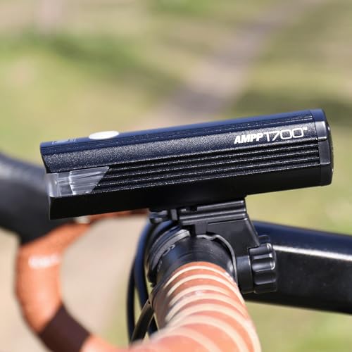 CATEYE AMPP USB Rechargeable Bike Light | Commuters, Road Cyclists & Mountain Bikers, Day & Night Riding Modes, IPX4 Waterproof, Tough & Durable - style: Ampp1700