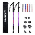 Aihoye Hiking Trekking Poles, 2 Pack Walking Hiking Sticks for Men &Women - color: purple